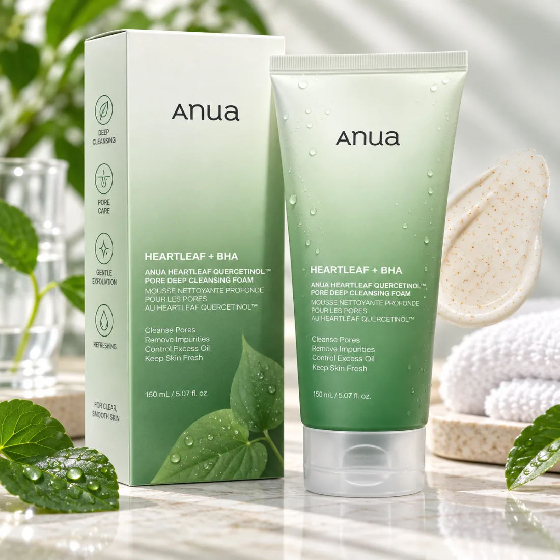 Anua Heartleaf Quercetinol Pore Deep Cleansing Foam 150 ml