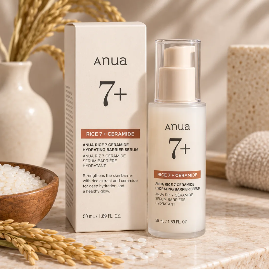 Anua Rice 7 Ceramide Hydrating Barrier Serum 50 ml