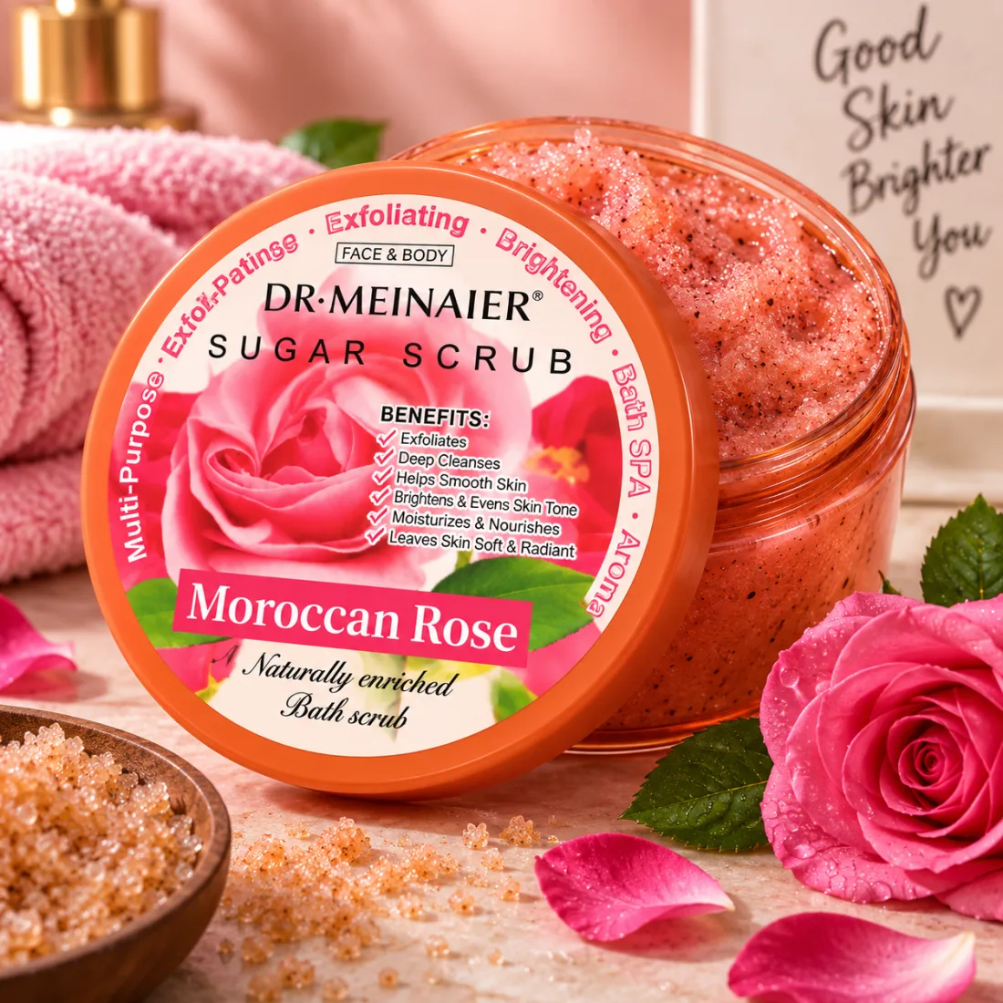 Dr Meinaier Moroccan Rose Sugar Scrub