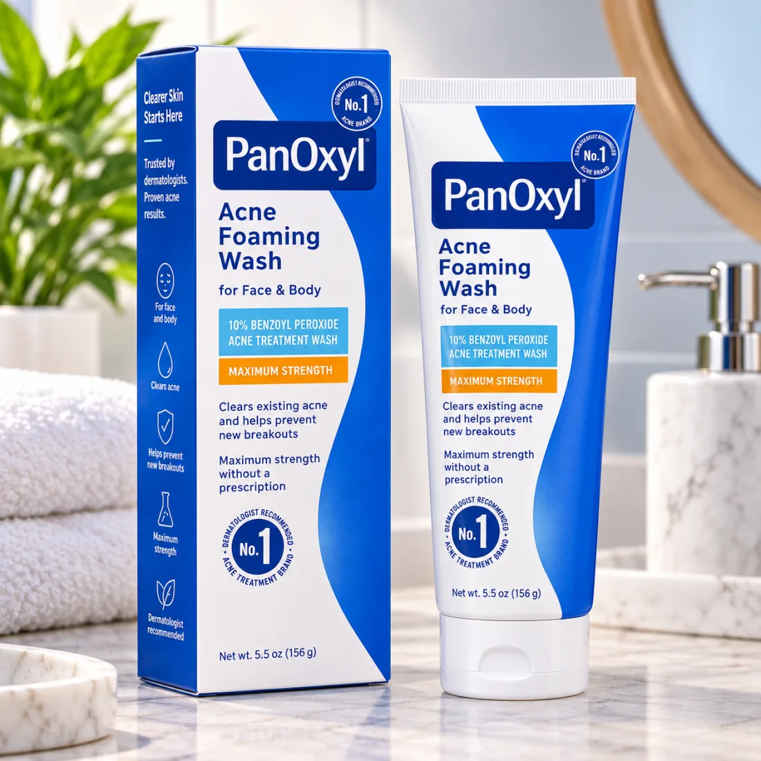 PanOxyl Acne Foaming Wash 10% Benzoyl Peroxide 156 g