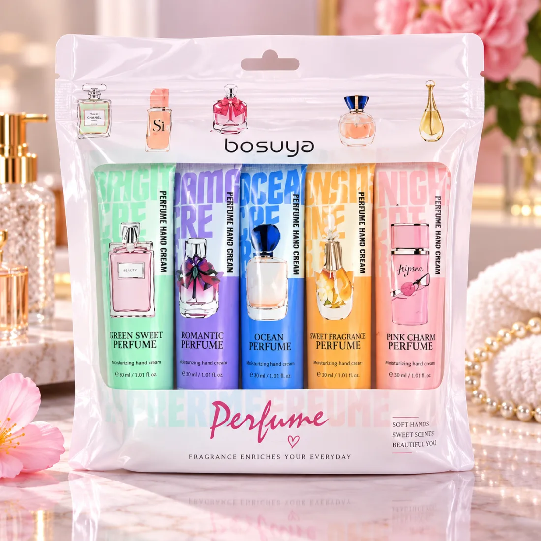 bosuya Perfume & Hand Cream Gift Set