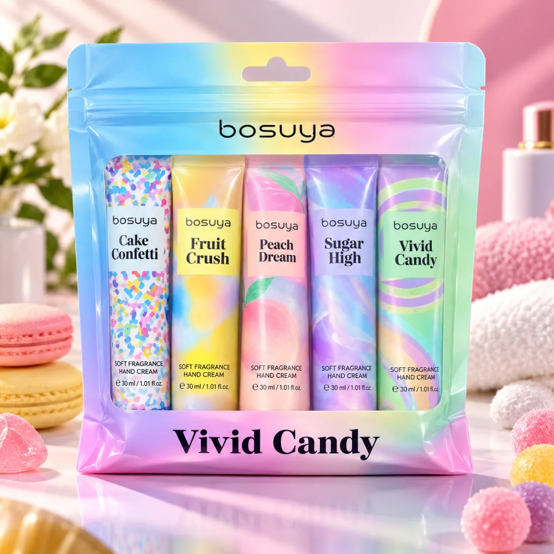 bosuya Vivid Candy Hand Cream Set 5 x 30 ml