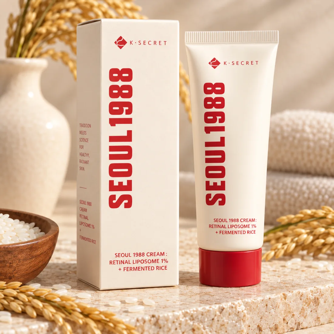 K-SECRET Seoul 1988 Cream Retinal Liposome 1% + Fermented Rice