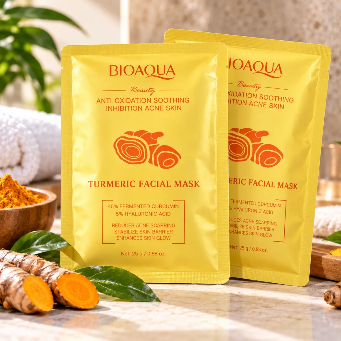 BIOAQUA Turmeric Facial Mask