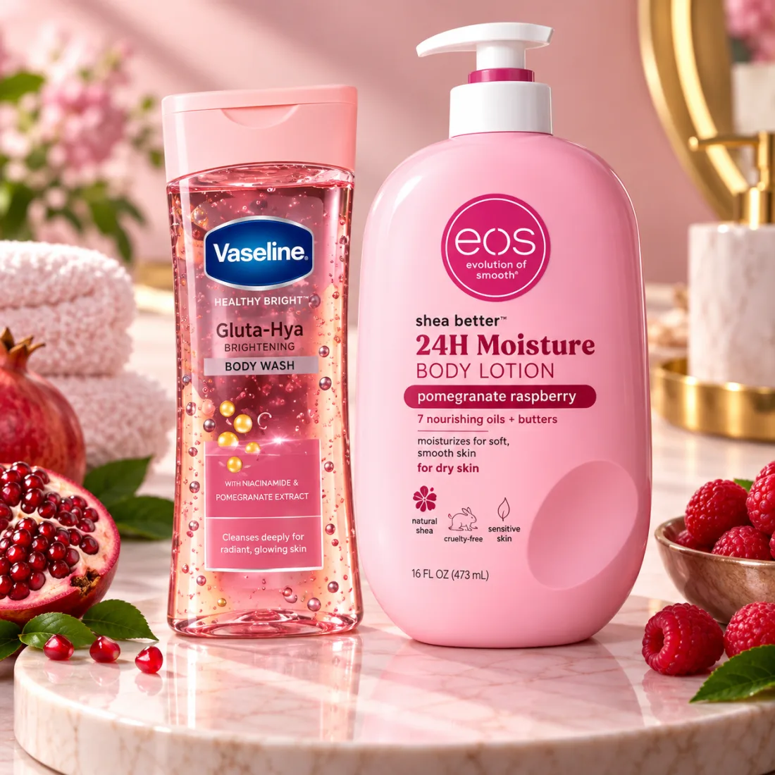 eos Shea Better 24H Moisture Body Lotion Pomegranate Raspberry